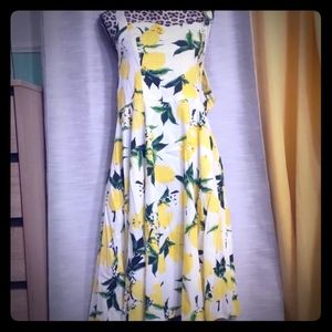 Lemon pinup swing dress